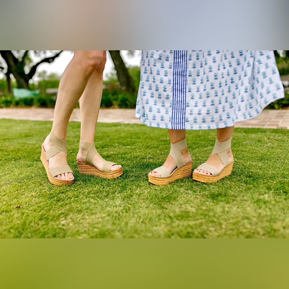 CHARLESTON SHOE CO. Beige Wedge Sandals - Picture 11 of 11